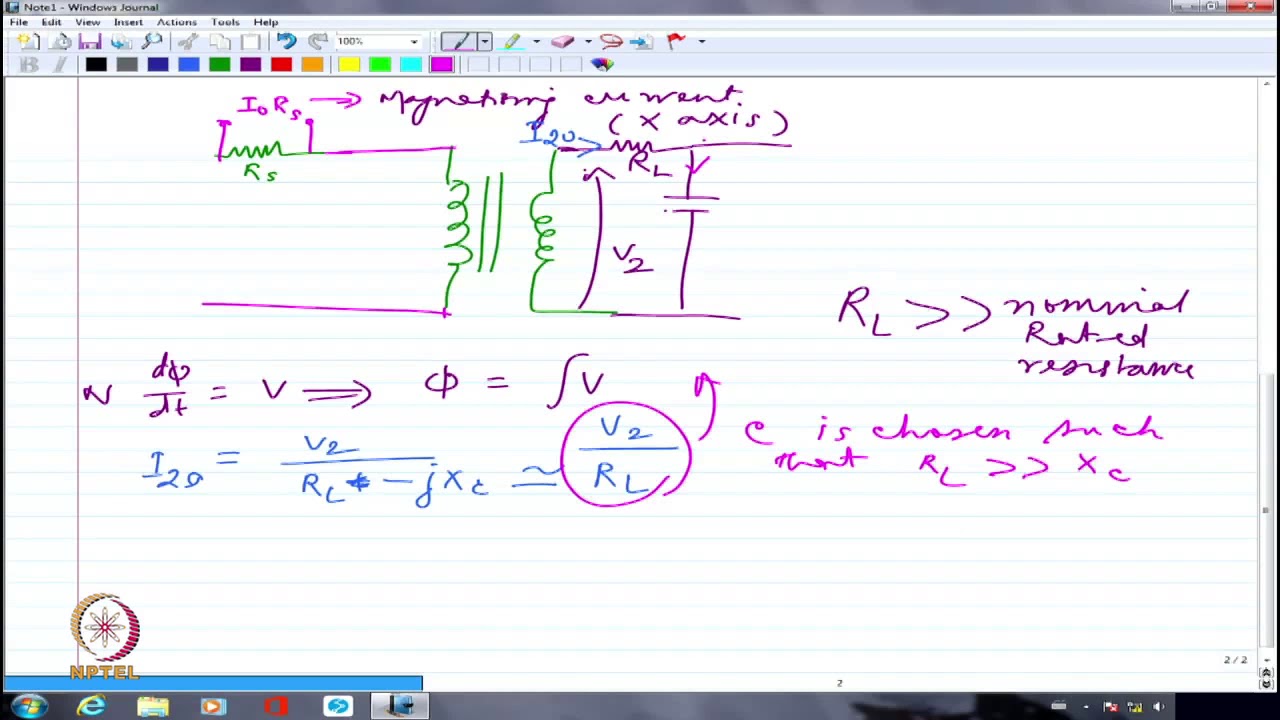 NPTEL IIT Delhi transformer equivalent circuit parameter determination