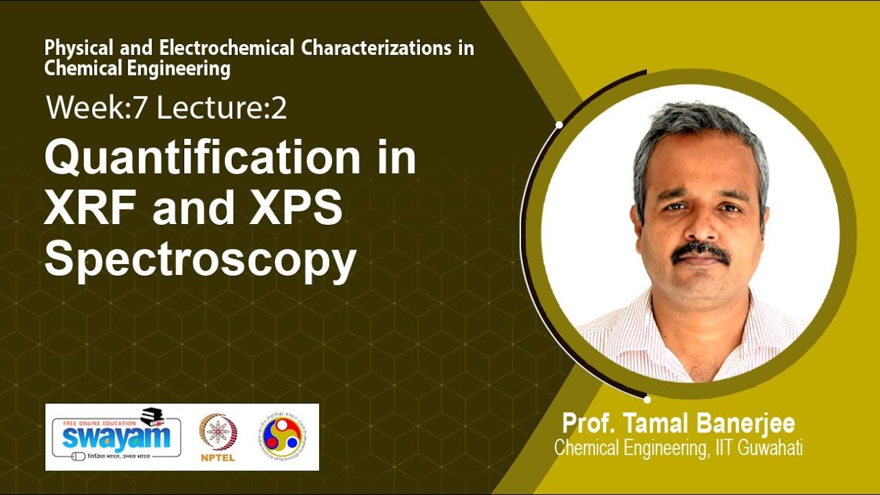 Lec 21: Quantification in XRF and XPS Spectroscopy​
