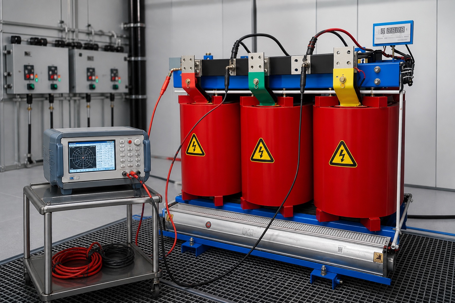 Transformer diagnostic test set used during commissioning checks