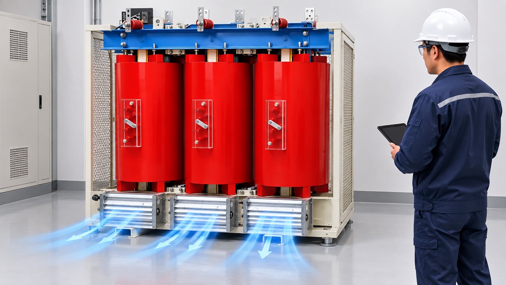 Dry Type Transformer Fan Control and Forced-Air Cooling product inspection scene