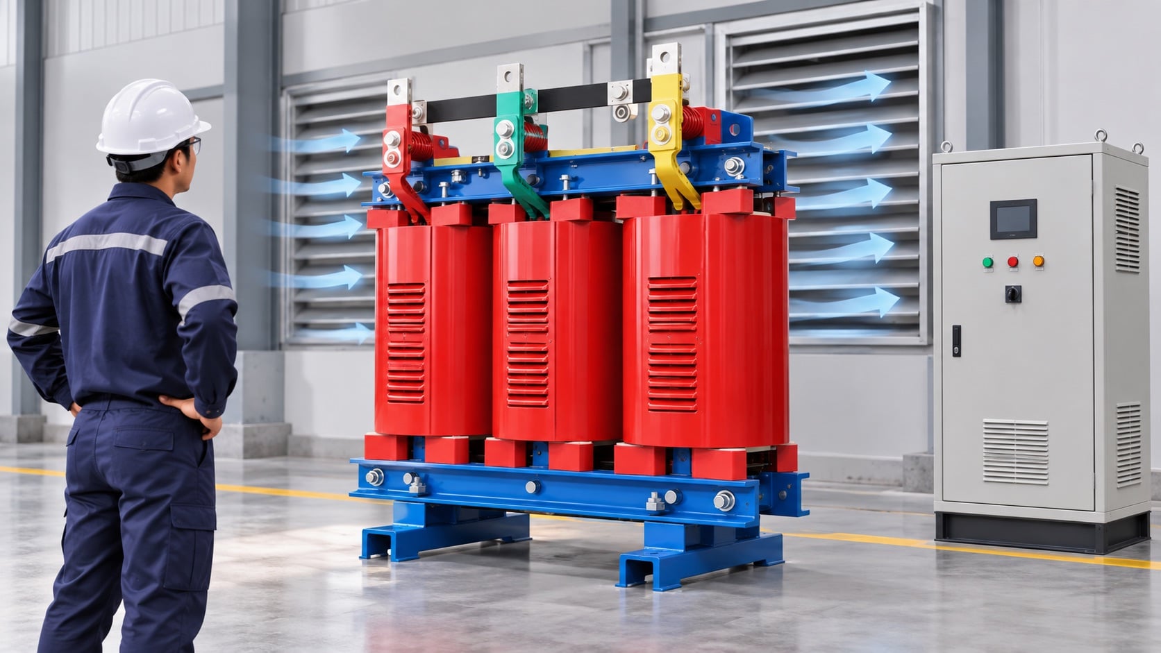 Dry Type Transformer Fan Control and Forced-Air Cooling field verification scene