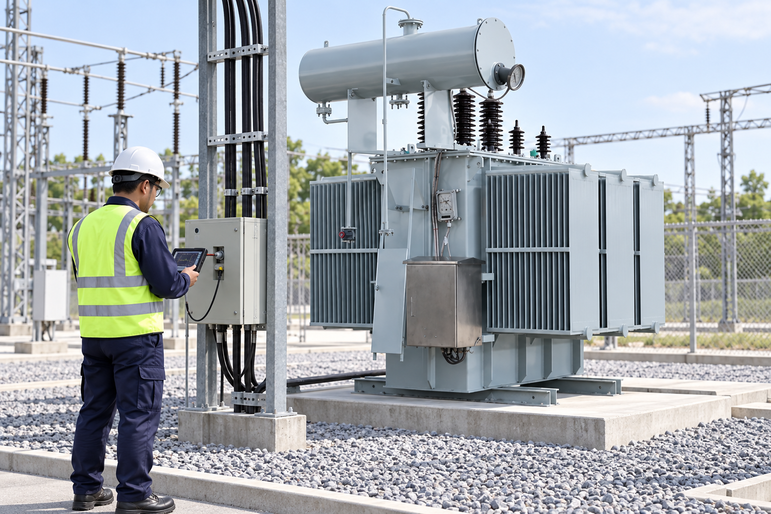 Station Service Transformer Sizing for Substations field verification scene