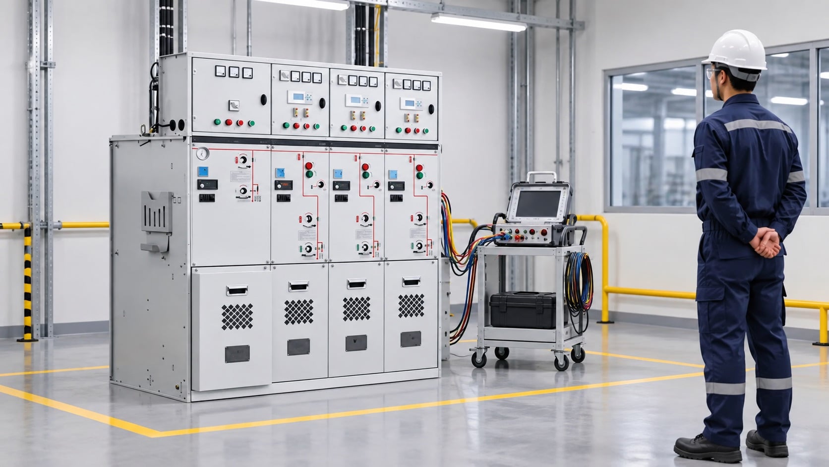 Switchgear Creepage Distance and Electrical Clearance field verification scene