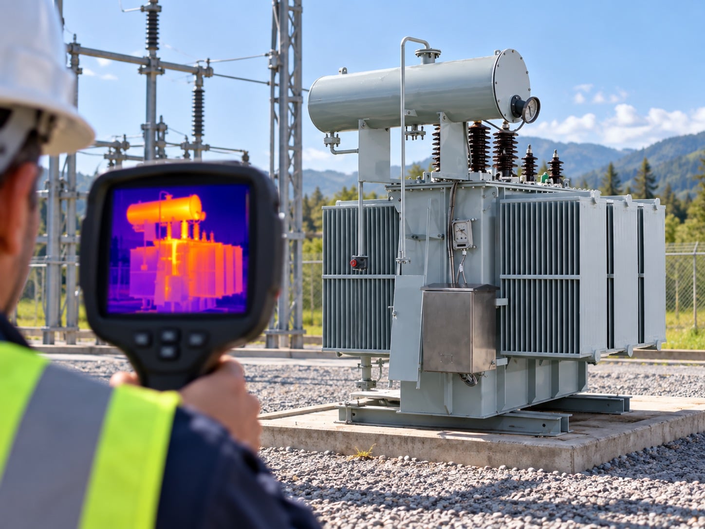 Transformer Temperature Rise Limits and Insulation Life field verification scene