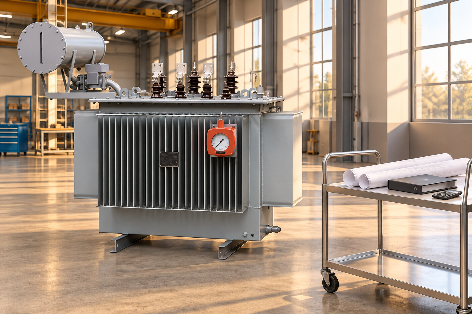 Reference oil transformer beside design review documents