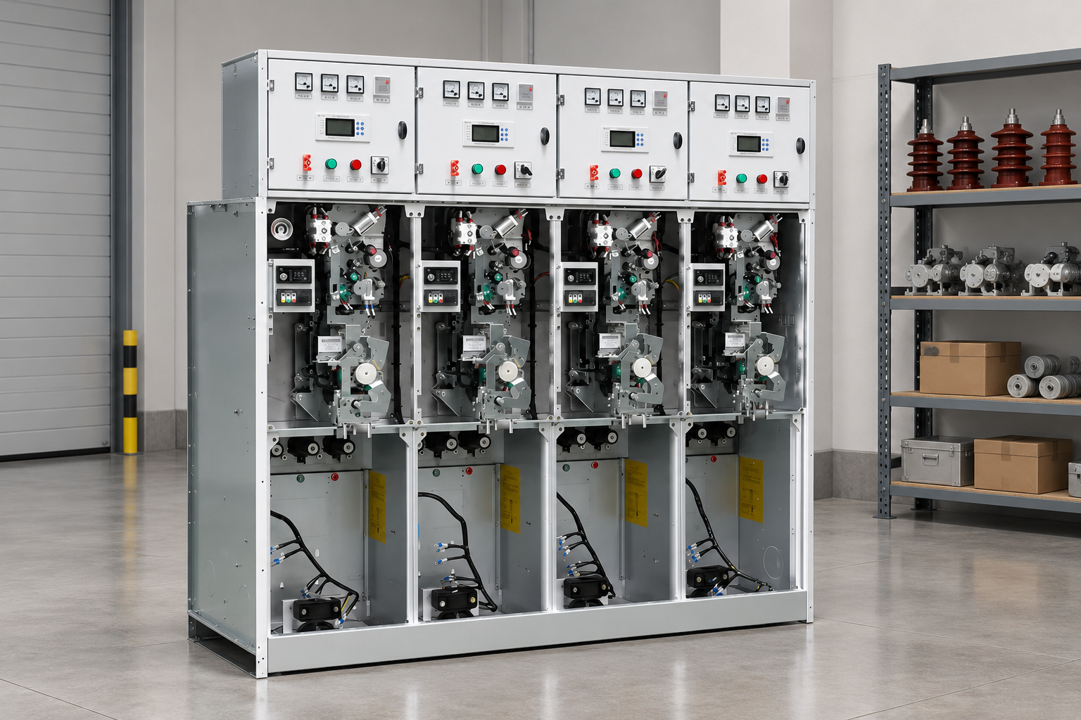 Ring main unit in a dry service demonstration area