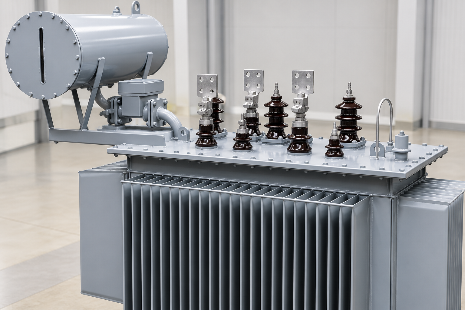 Reference transformer bushings and conservator
