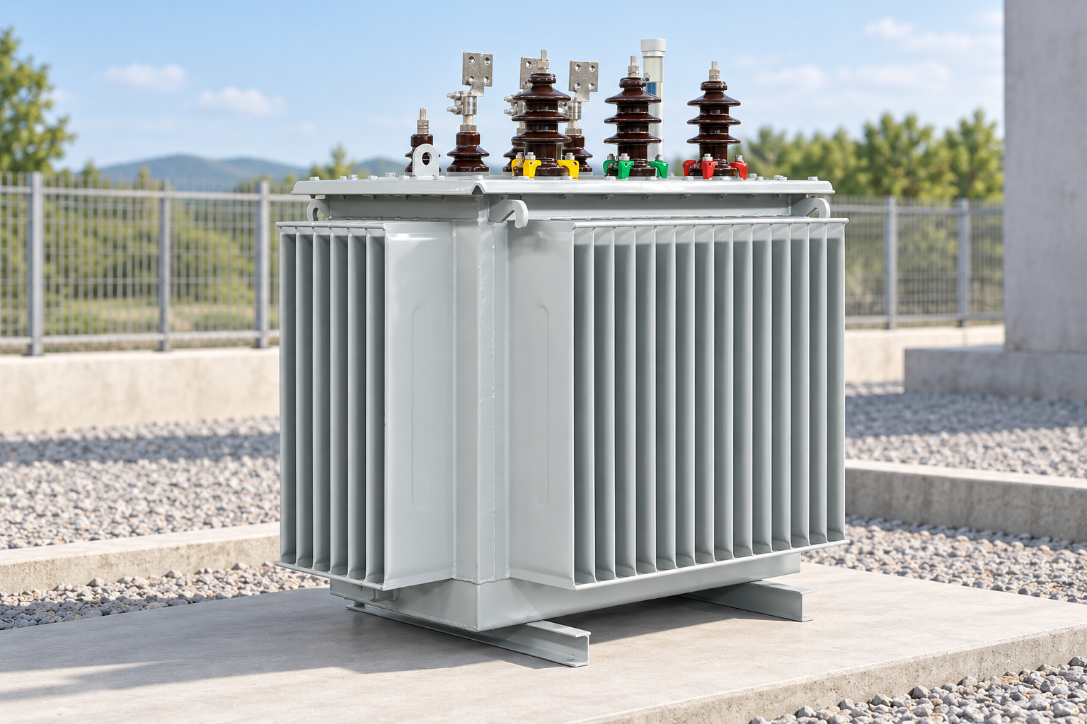 Oil-immersed transformer in a service planning area