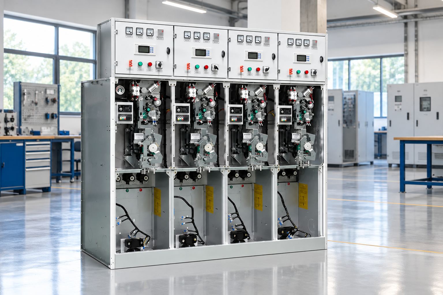 Ring main unit in a service demonstration area