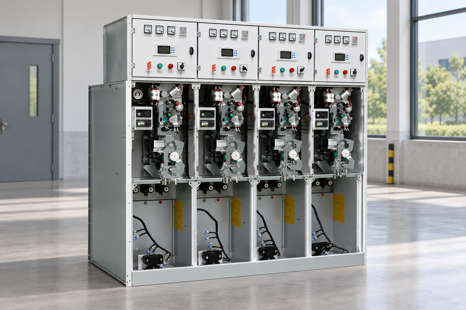 Ring main unit in a service demonstration setting