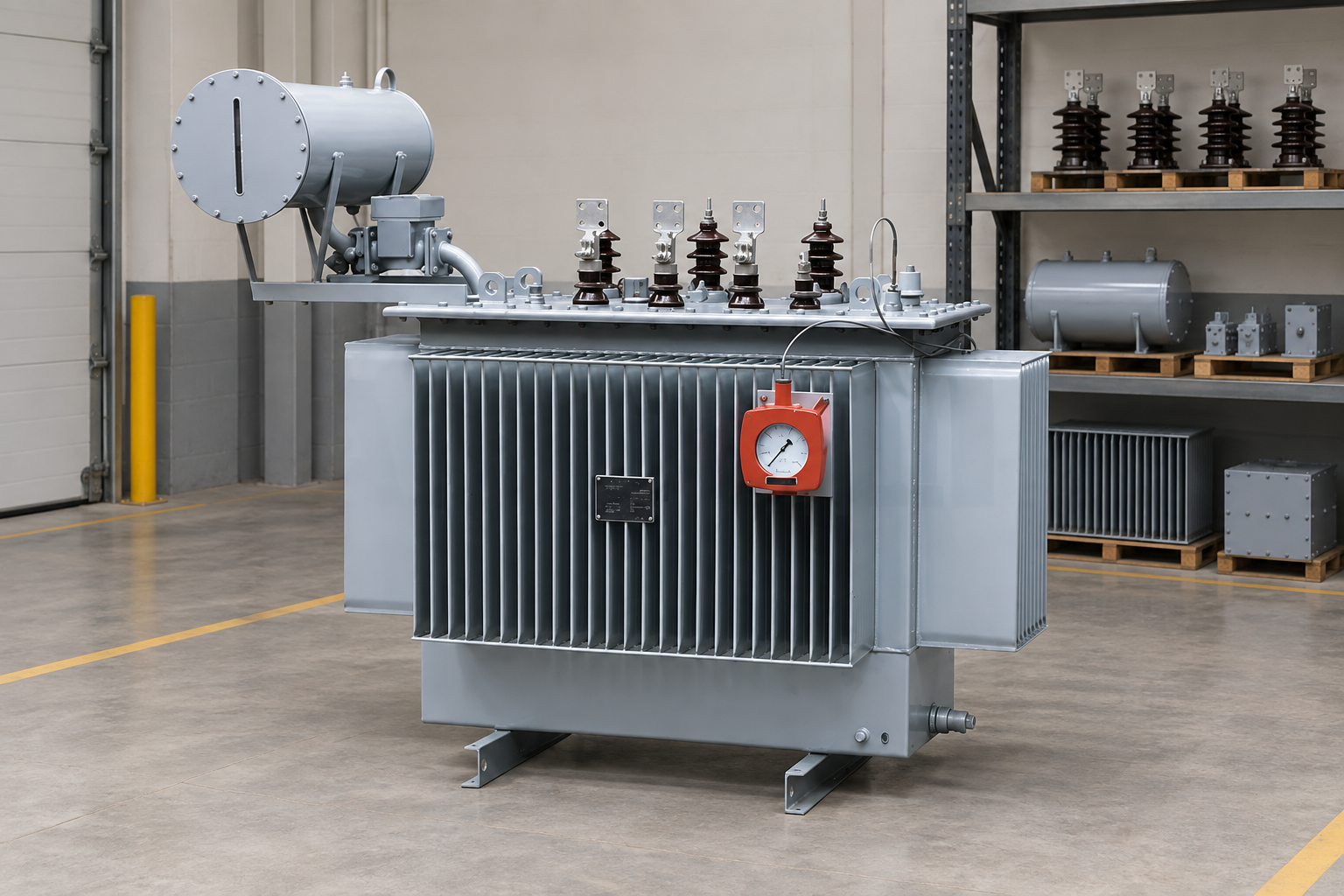Conservator transformer in a dry service demonstration area